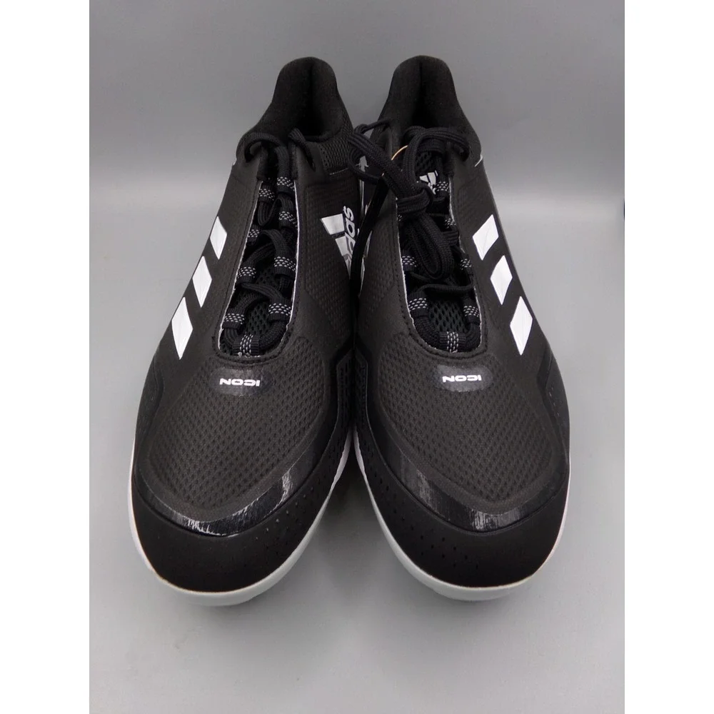 Adidas Icon‎ 7 Baseball Metal Cleats Black  & White FZ1558 Men's Size 14